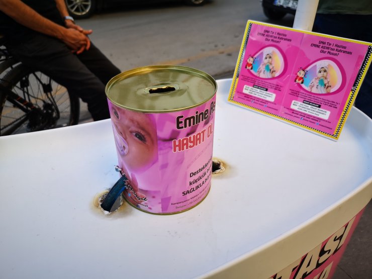 SMA'lı Emine Asya için konulan bağış kutusunu çaldı