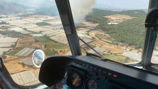 İzmir’de sera yangını