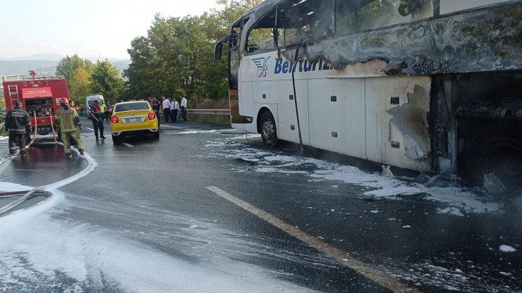 Bursa'da otobüs yangını; 40 yolcu tahliye edildi