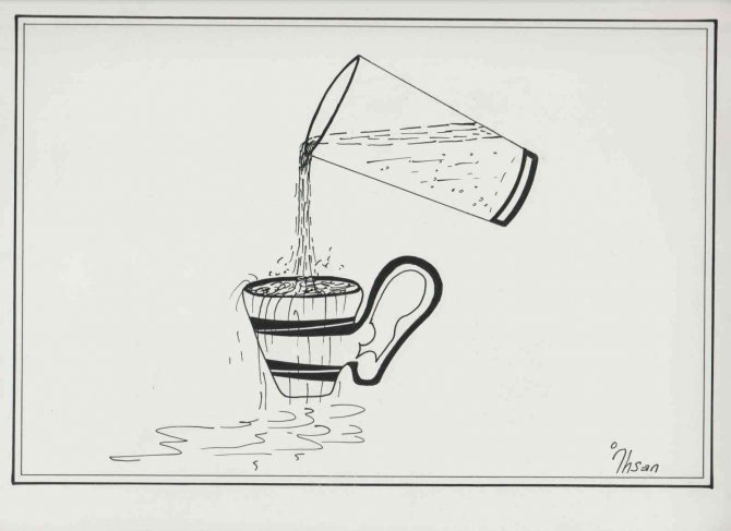 Okuduğu kitaplardan ilham alarak resimler çiziyor