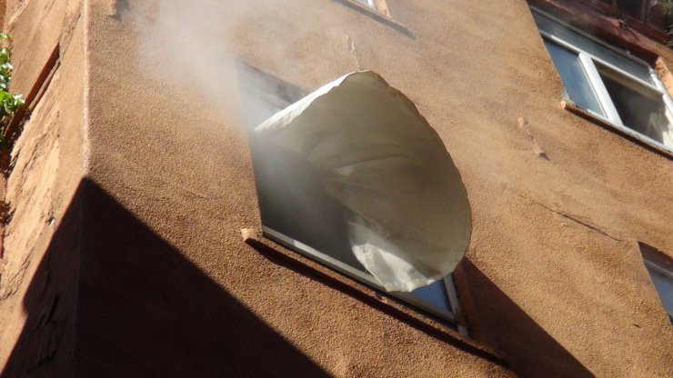 Otelde yangın paniği