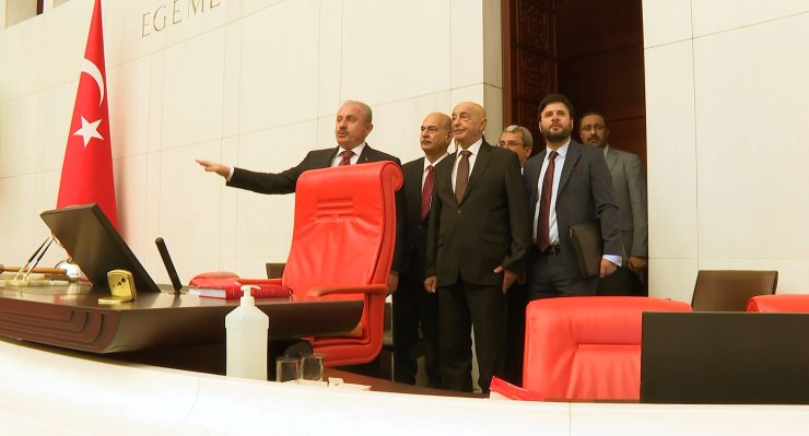 TBMM Başkanı Şentop, Libyalı mevkidaşıyla görüştü