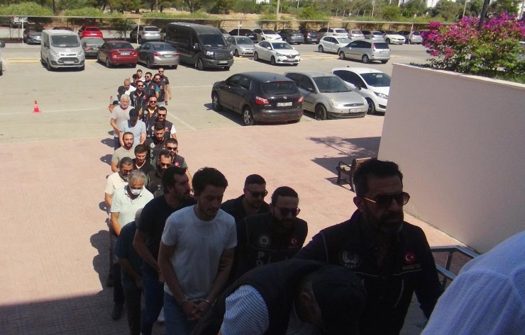 Bodrum'daki uyuşturucu operasyonunda 14 şüpheli adliyede