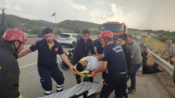 Takla atan otomobilin sürücüsü ağır yaralandı