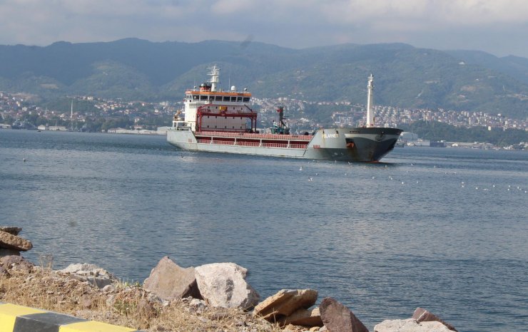 Ukrayna'dan gelen mısır yüklü gemi Kocaeli'ye ulaştı