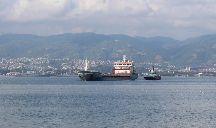 Ukrayna'dan gelen mısır yüklü gemi Kocaeli'ye ulaştı