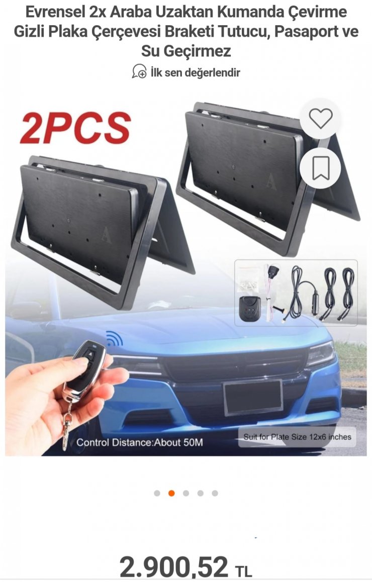 Ücretli otoyolda katlanır plaka kurnazlığı