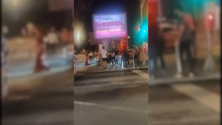 Düğün konvoyundaki kavga kamerada