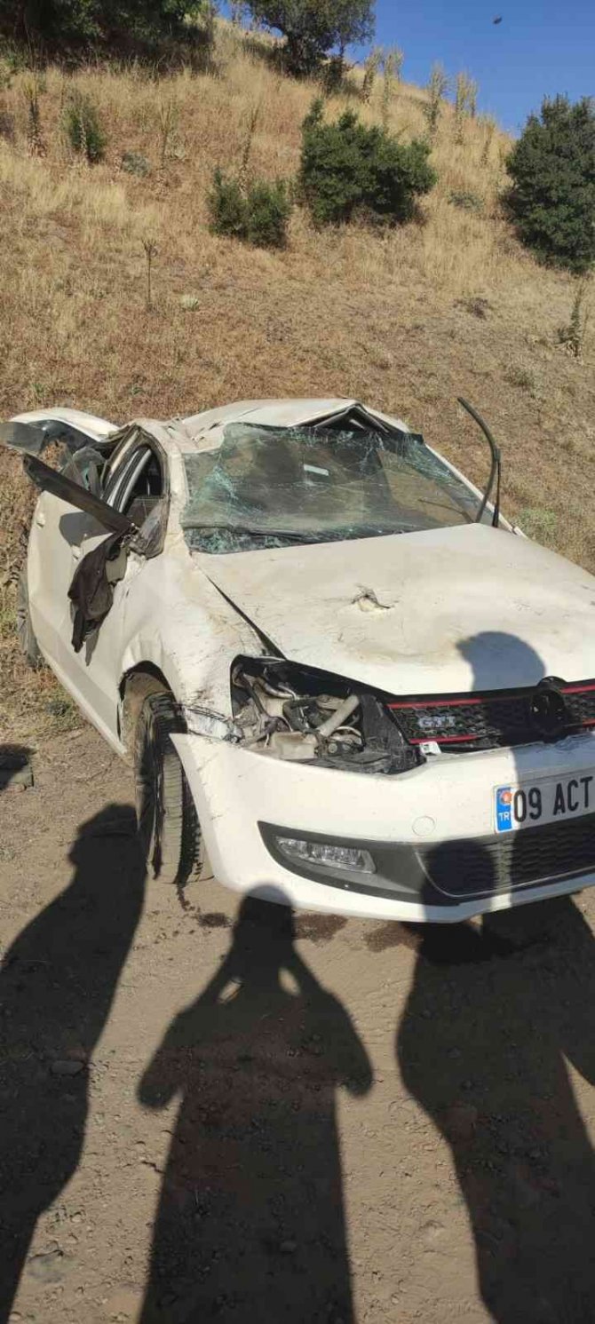 Bingöl’de otomobil takla attı: 1 yaralı