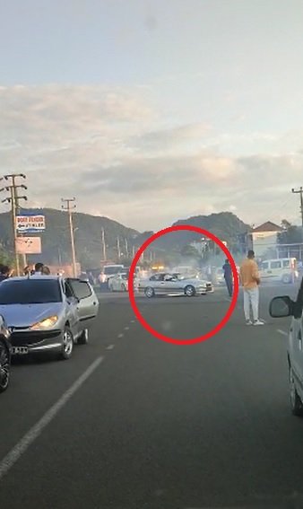 Düğün konvoyunda drift kamerada