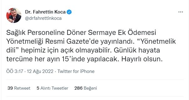 Sağlıkçıların özlük haklarına ilişkin yönetmelik Resmi Gazete'de