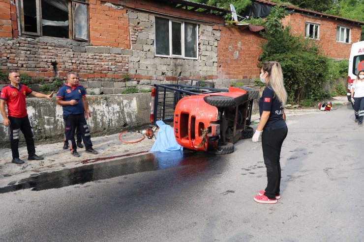 Devrilen forkliftin altında kalıp, öldü
