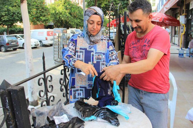 Eşofman takımı aldılar, kargodan çaput parçaları çıktı