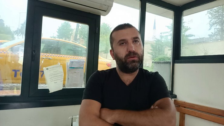 Şile'de duraktaki taksiciye saldırı kamerada