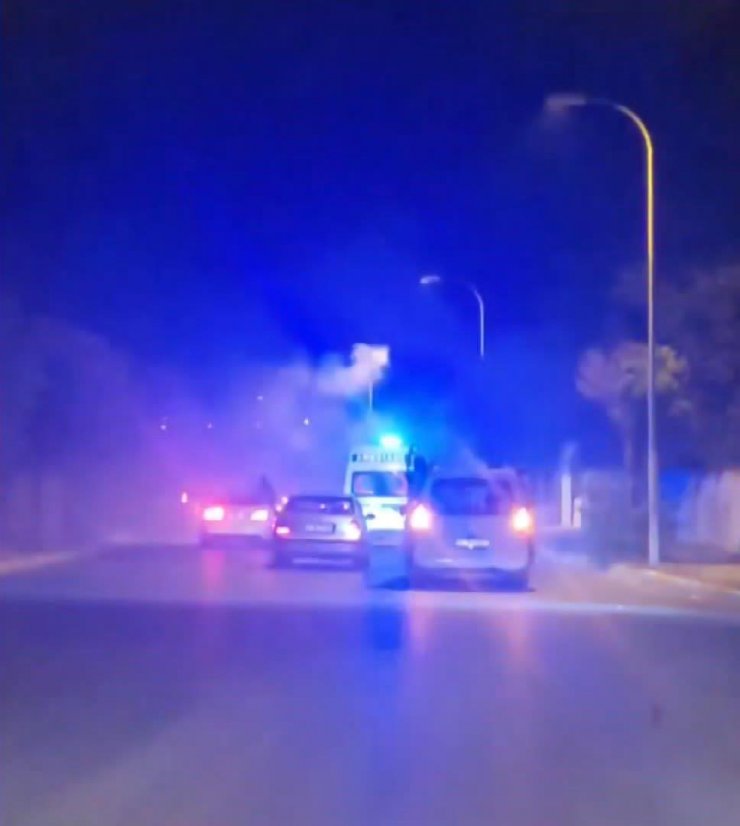 Sultanbeyli'de asker uğurlama konvoyunda drift yaptılar; ambulansı aralarına aldılar