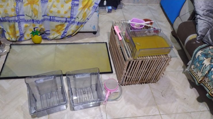 Uyuşturucu imalathanesine dönüştürülen eve baskın