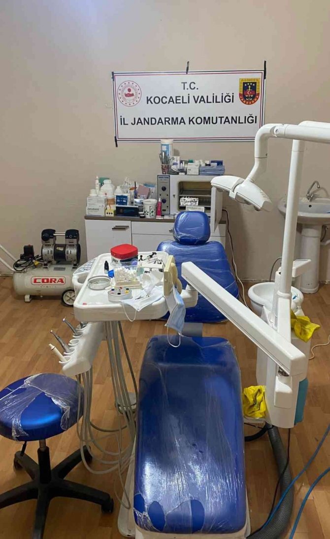 Jandarmadan kaçak diş muayenehanesine baskın