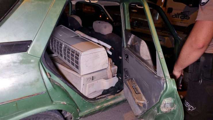 Polisten kaçan klima hırsızları, takip sonucu yakalandı