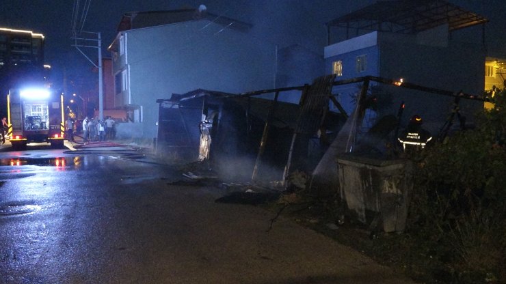 Bursa'da, korkutan baraka yangını havadan görüntülendi