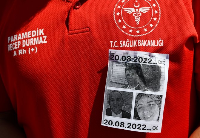 Gaziantep'teki trafik kazasında ölen sağlıkçılar ve muhabir için tören düzenlendi