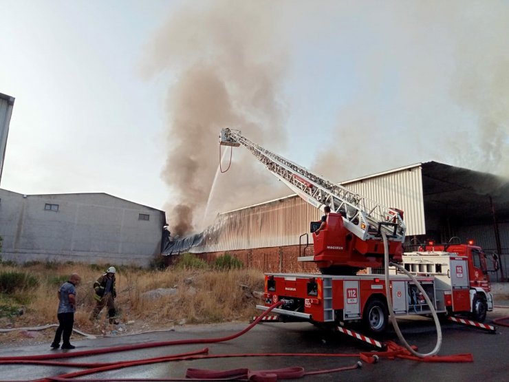Plastik fabrikasında yangın