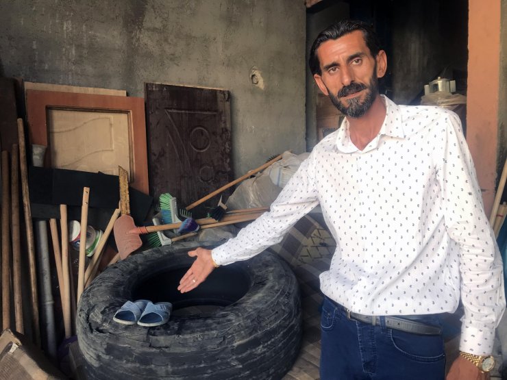 Derik kazasında, annesinin ölümüne neden olan lastiği iş yerinde buldu