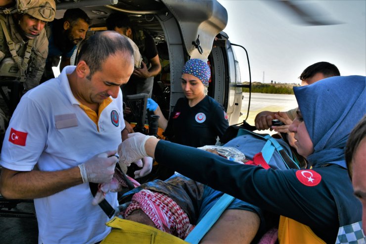 Domuz saldırısında yaralandı, askeri helikopterle hastaneye yetiştirildi