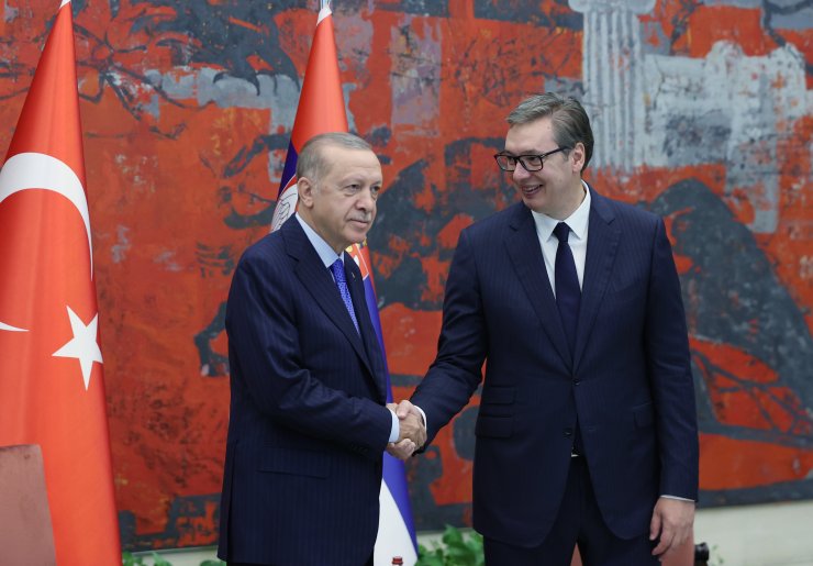 Cumhurbaşkanı Erdoğan, Vucic ile baş başa görüştü