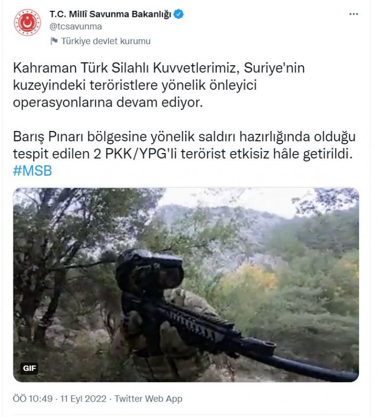 2 terörist etkisiz hale getirildi