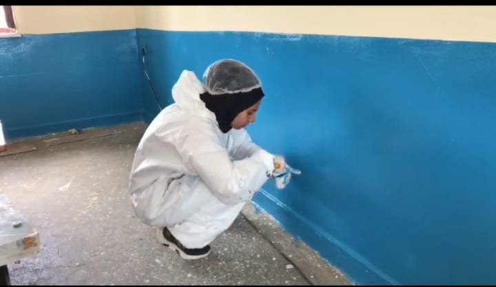 Aksaray'da AFAD gönüllüleri, köy okullarını eğitime hazırladı