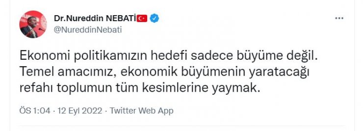 Nebati: 1 milyondan fazla vatandaşımızı güvenli konutlara taşıyacağız