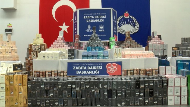 Zabıta ekipleri 14 bin 215 şişe sahte parfüm ele geçirdi