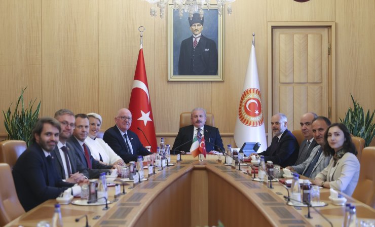 Şentop, İrlanda Parlamentosu Dışişleri ve Savunma Ortak Komitesi Başkanı Flanagan'ı kabul etti