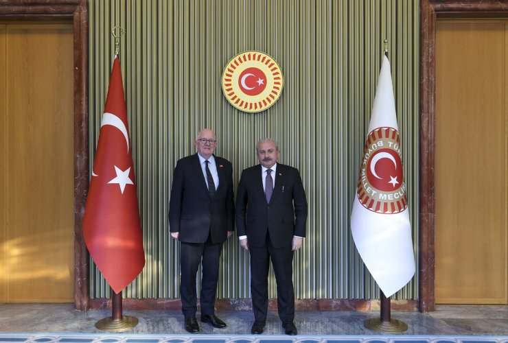 Şentop, İrlanda Parlamentosu Dışişleri ve Savunma Ortak Komitesi Başkanı Flanagan'ı kabul etti