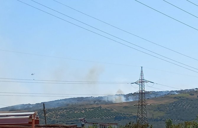 Meralık alandaki yangın korkuttu
