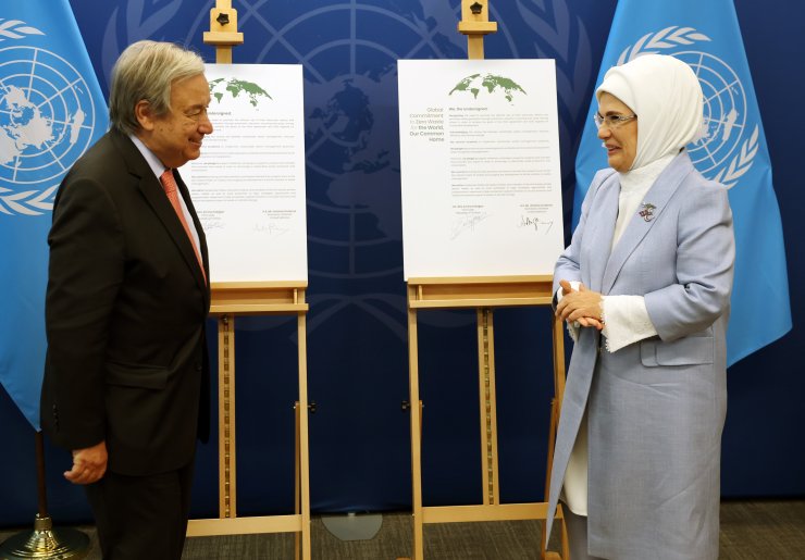 Guterres ve Emine Erdoğan, ‘Sıfır Atık Projesi’ için iyi niyet beyanı imzaladı