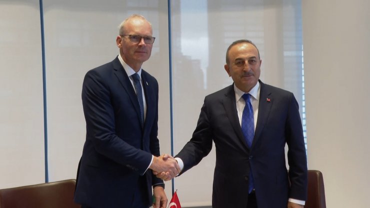 Bakan Çavuşoğlu, İrlanda Dışişleri Bakanı Coveney ile görüştü