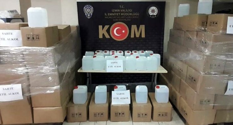 8 ton sahte etil alkol ele geçirildi: 9 gözaltı
