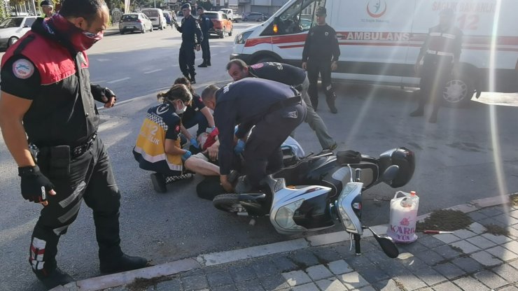 Elektrikli bisikletliye silahlı saldırı kamerada