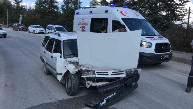 Yaşanan trafik kazasında 1 kişi yaralandı