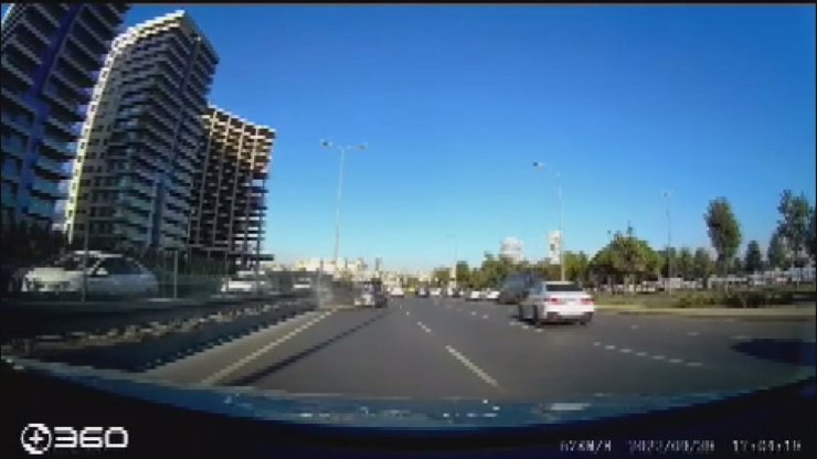 'Makas' sonrası kaza kamerada