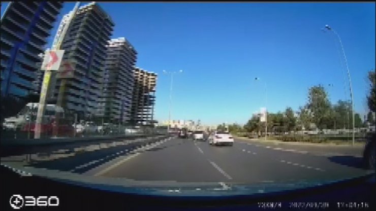 'Makas' sonrası kaza kamerada