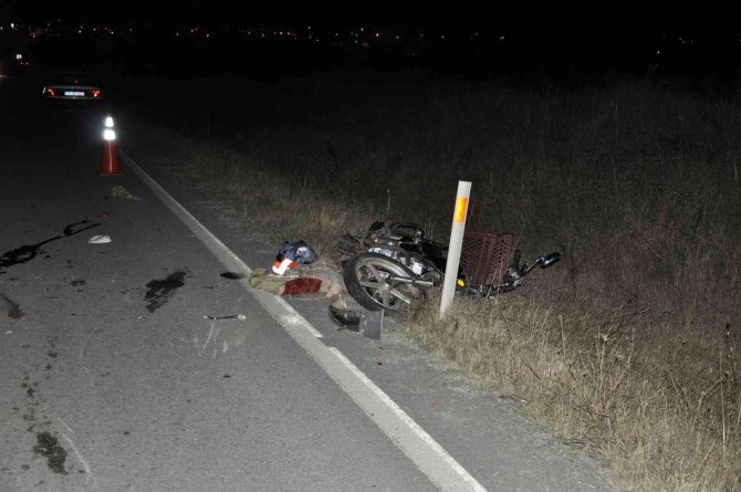 Motosikletten düşen sürücü hayatını kaybetti