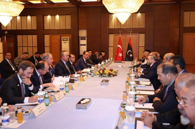 Çavuşoğlu başkanlığındaki Heyet, El-Meşri ile görüştü