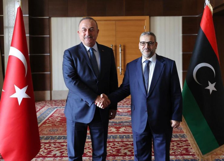 Çavuşoğlu başkanlığındaki Heyet, El-Meşri ile görüştü