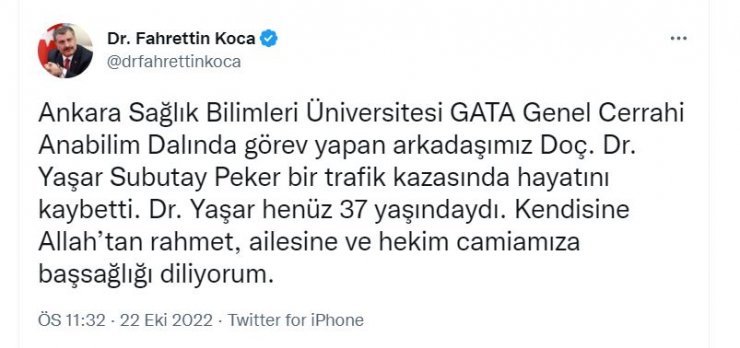 Otomobil çarpan doçent, hayatını kaybetti