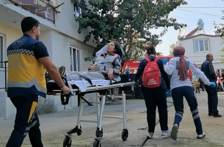 7 aylık hamile kadının kaldığı evde yangın!