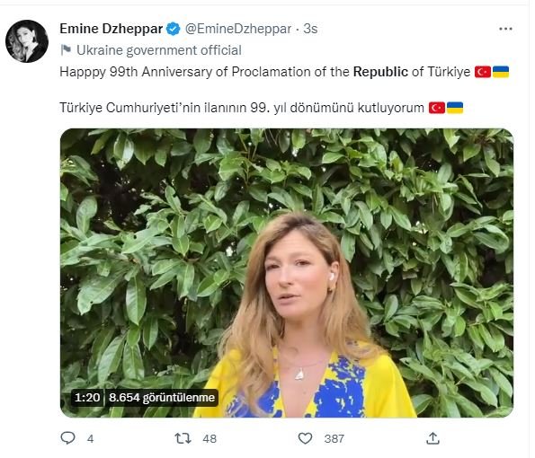 Dünyadan Türkiye’ye Cumhuriyet Bayramı kutlamaları