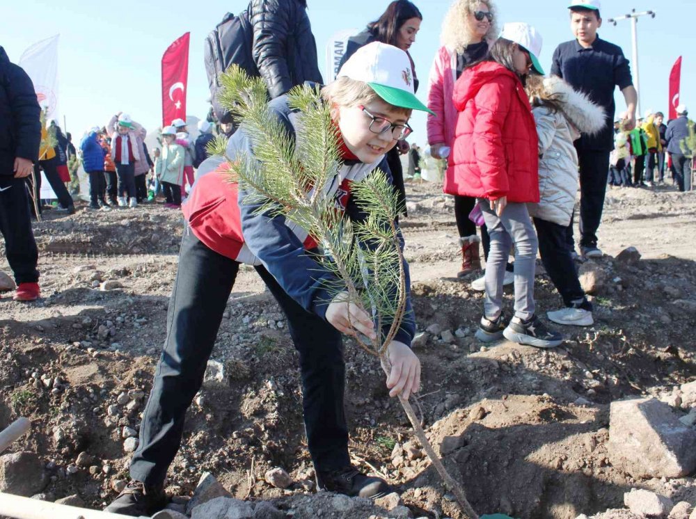 Konya’da 70 bin fidan toprakla buluştu