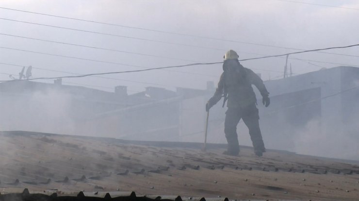 Atık deposunda yangın